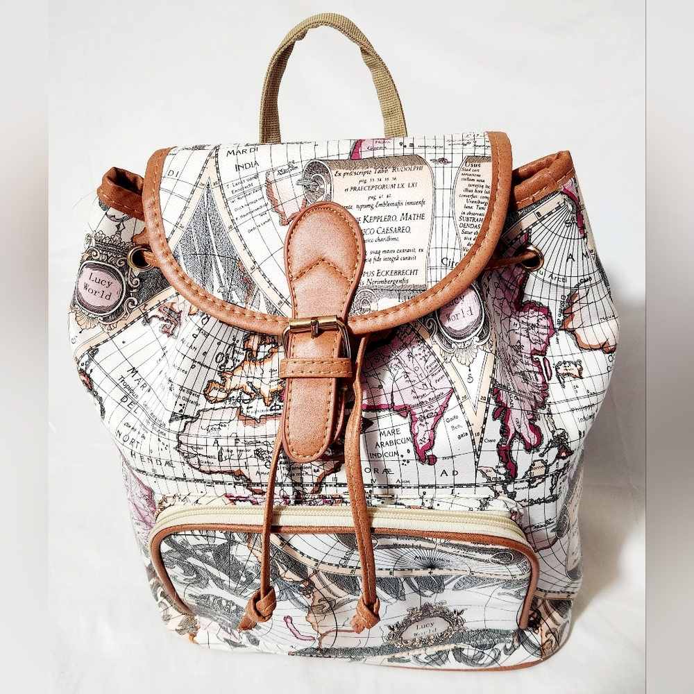 Lucy World Map Backpack